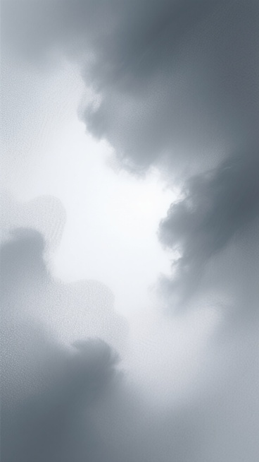 灰白色调的抽象背景，保持原图中柔和的白色高光区域与深浅不一的灰色云雾状纹理的整体色彩和谐，采用自然光影效果，光线从画面上方偏左位置柔和洒落，照亮中心区域并形成自然的明暗过渡。画面纹理与材质改变为细腻的磨砂质感，带有轻微的颗粒感和柔和的哑光表面效果，同时保留原图中大致的流动感和不规则的边缘形态，整体呈现出一种宁静、简约而富有高级质感的视觉氛围。预览效果