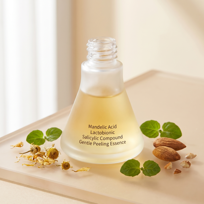 [Main Image 5] Product display of full ingredients for Mandelic Acid Fruit Acid Essence. [Atmosphere预览效果