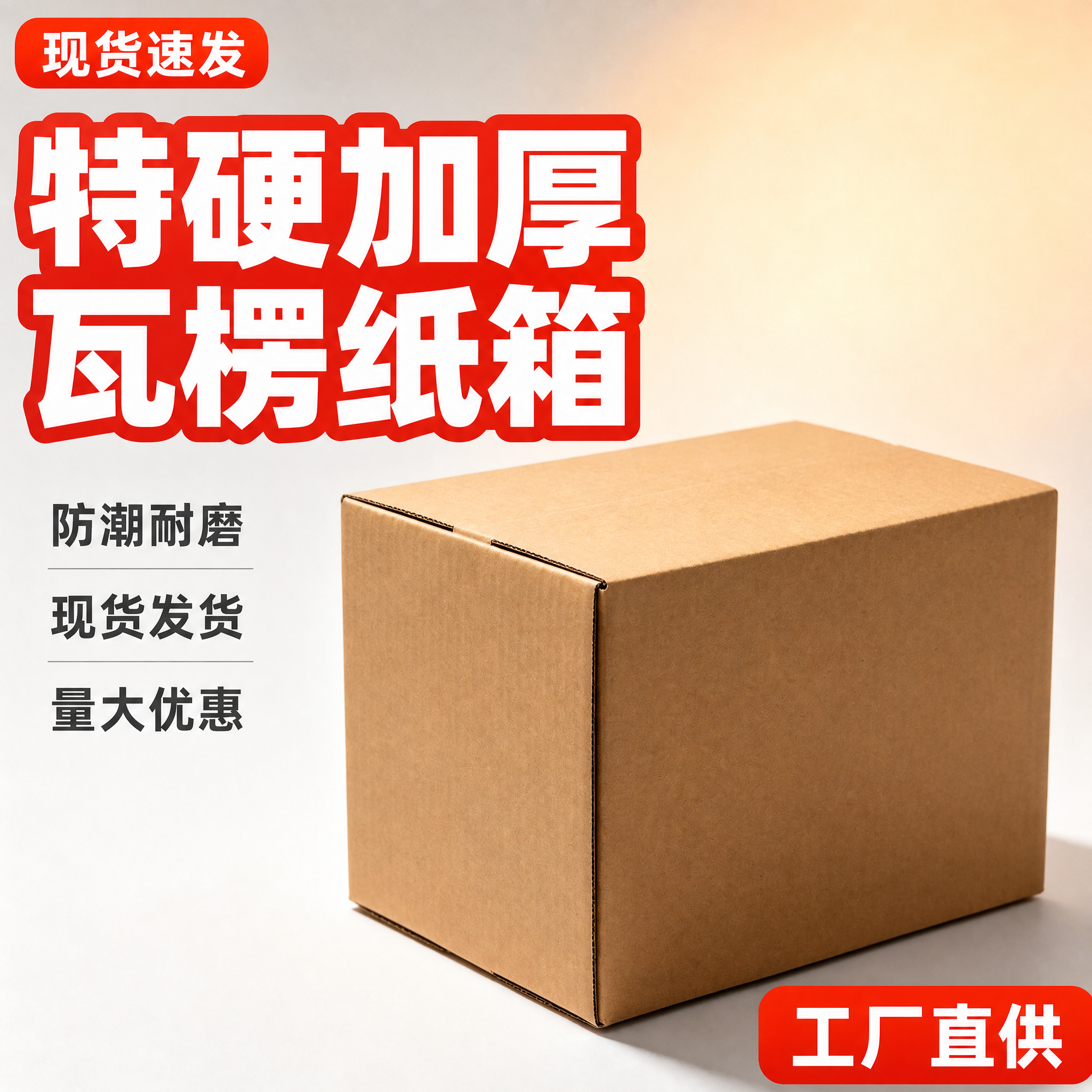 [主图-1] 特硬加厚瓦楞纸箱 首图 拼多多风格 性价比吸睛。… - 图片创意预览