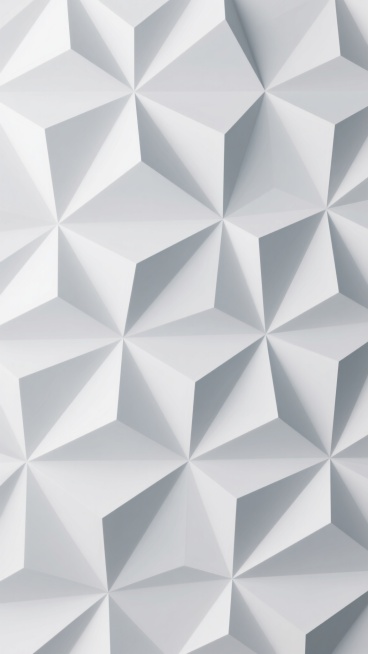 极简几何抽象背景，由大小不一、方向各异的白色与浅灰色三角形和多边形单元规律排列构成，形成具有微妙立体层次感的重复图案，整体采用干净的无彩色调，通过细腻的渐变光影塑造出柔和的浮雕质感，线条锐利清晰，构图平衡对称，无任何文字或装饰元素，纯粹的几何形态营造出简约、现代、冷静的视觉氛围，适合作为通用背景素材使用。预览效果