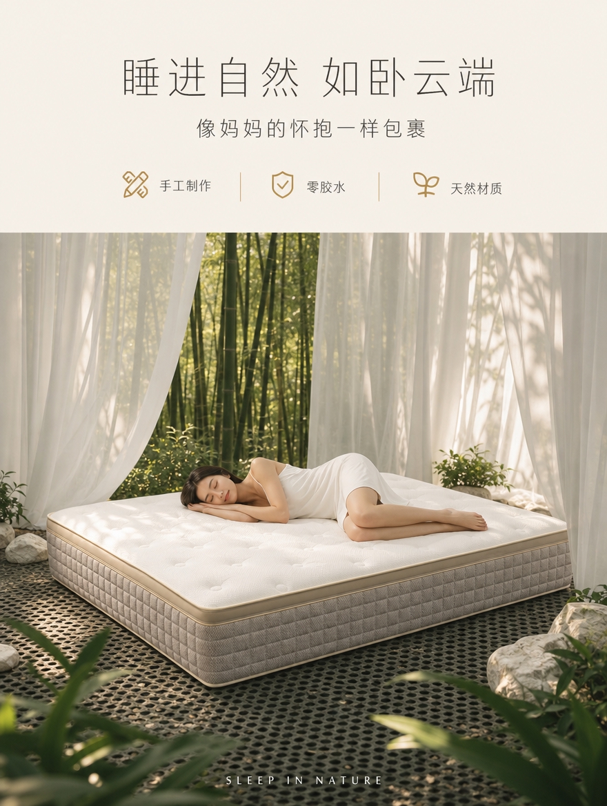 [商品] 使用【图2】维也纳酒店同款床垫，保留床垫白色顶面、拉… - 图片创意预览