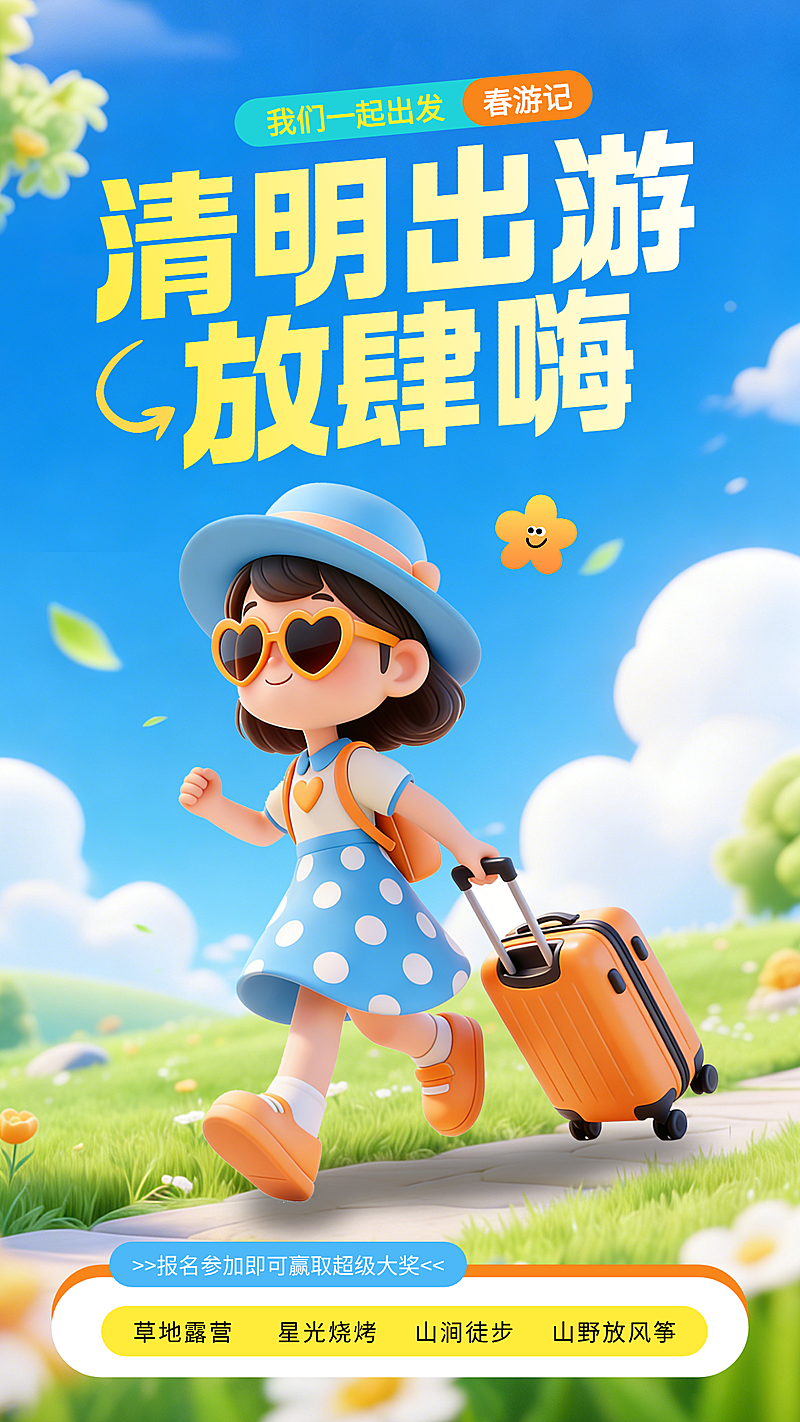 清明踏青宣传海报