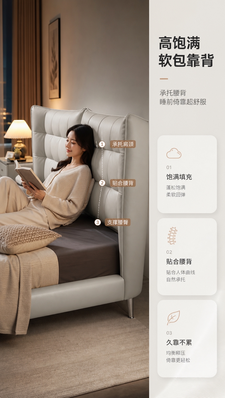 [商品] 使用【图1】M2527肌肉床；保留浅灰色分段饱满床头… - 图片创意预览