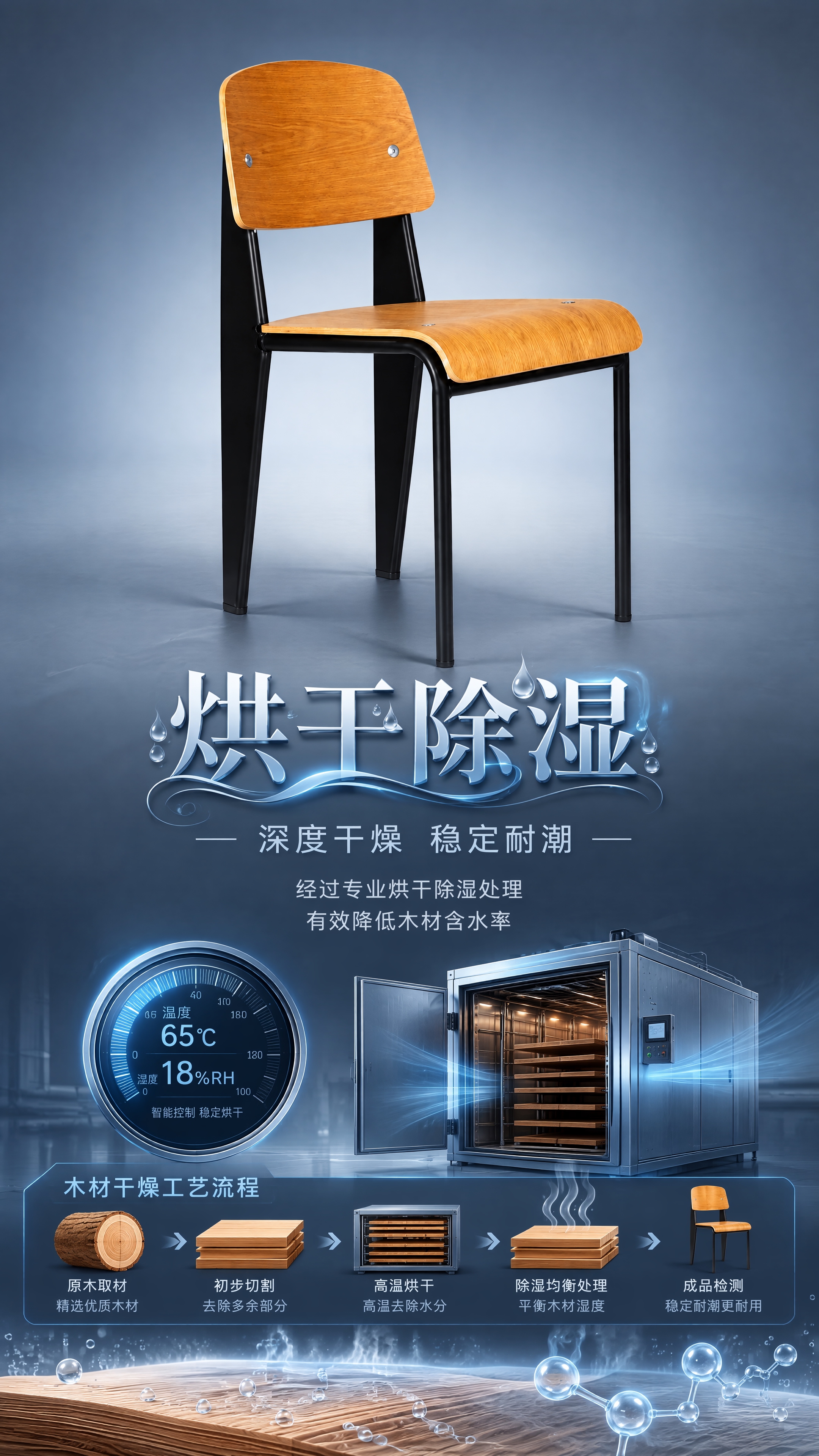 [第3张] 烘干除湿工艺卖点页。本张使用【图1】作为商品主体，… - 图片创意预览