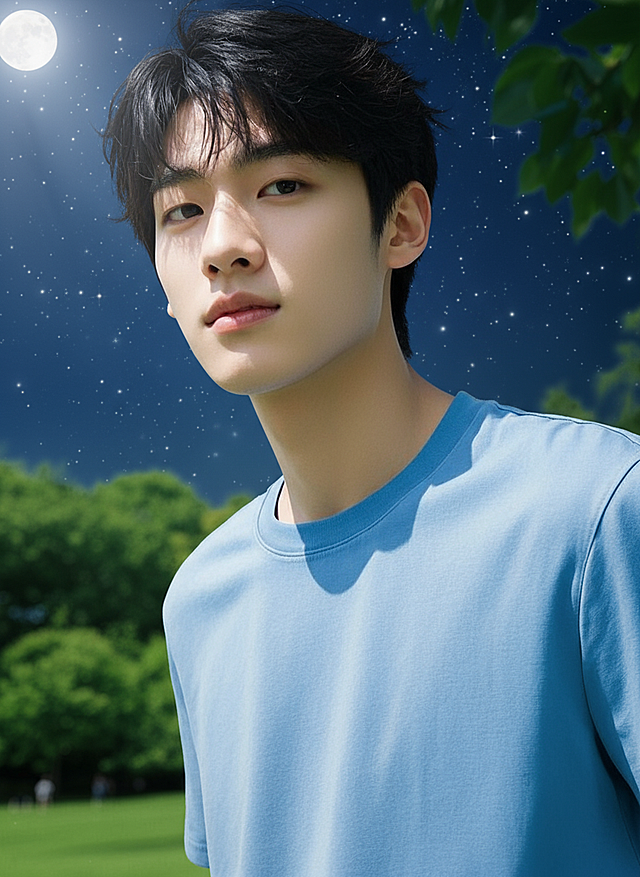 修改一下这张图，环境改成夜晚，自然的光线