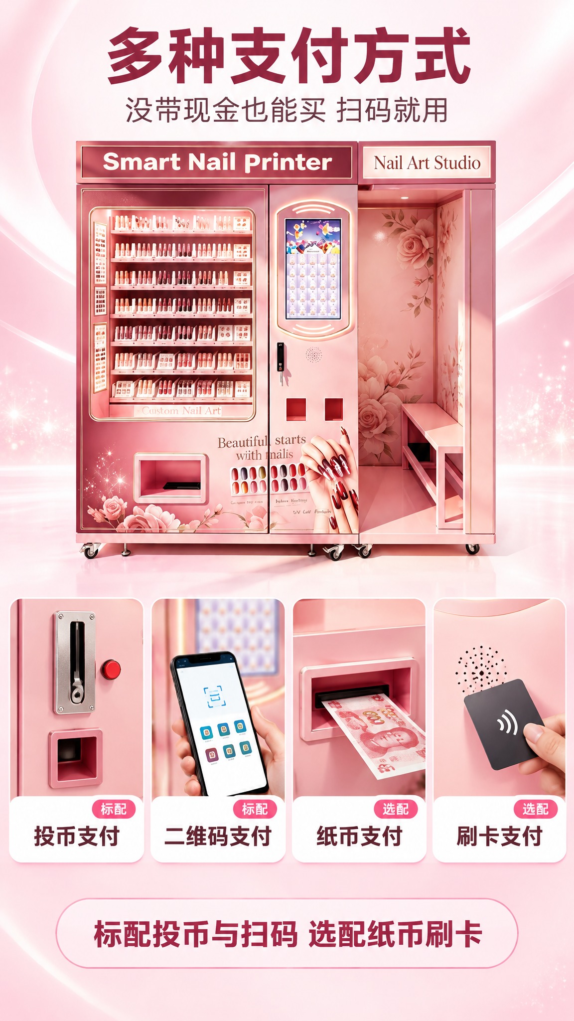 [商品] 参考【图1】全自动美甲机的支付相关真实部件：中部售卖… - 图片创意预览
