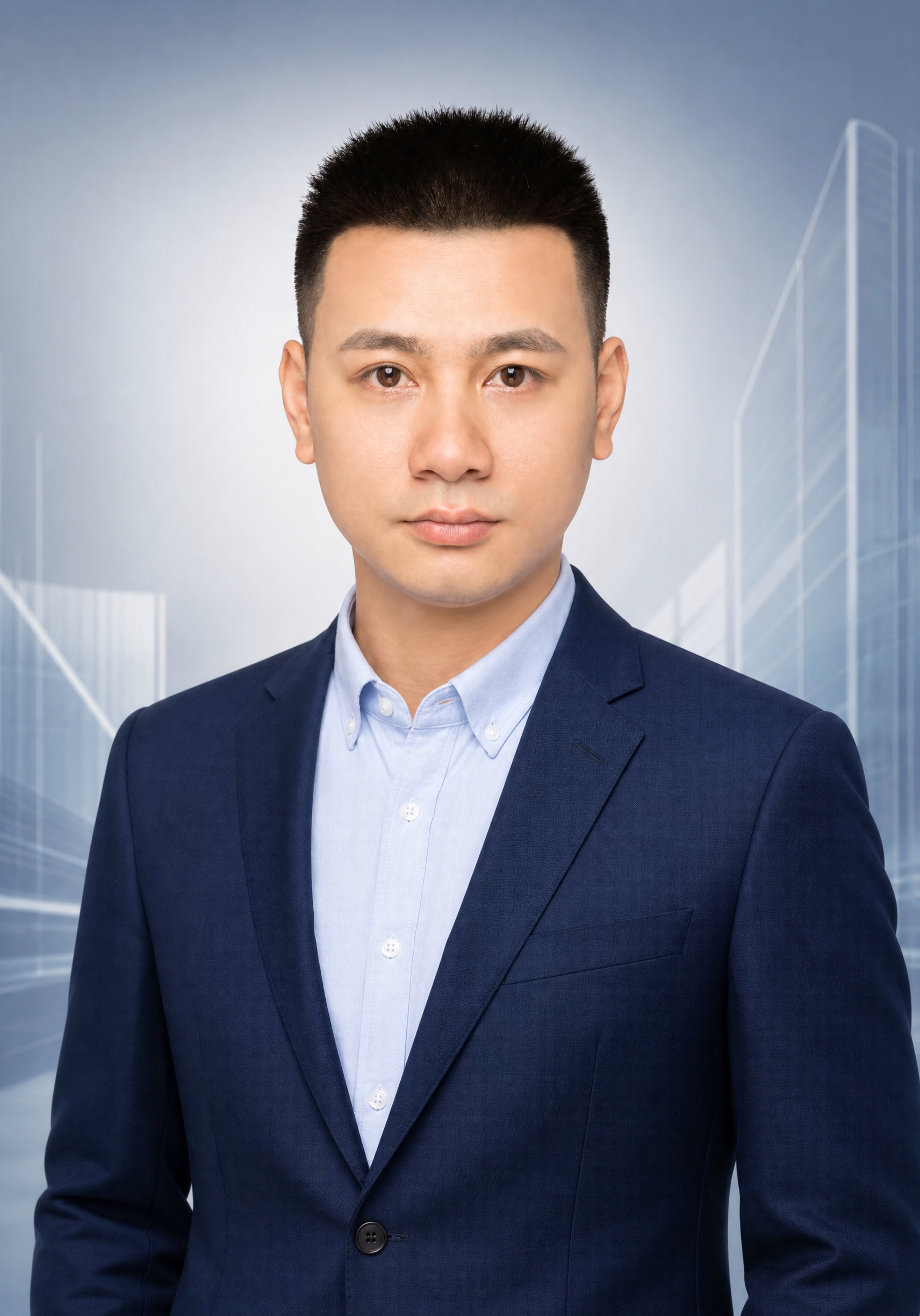 将参考图中的人像生成为一张专业的半身商务形象照。保留人物的五官… - 图片创意预览