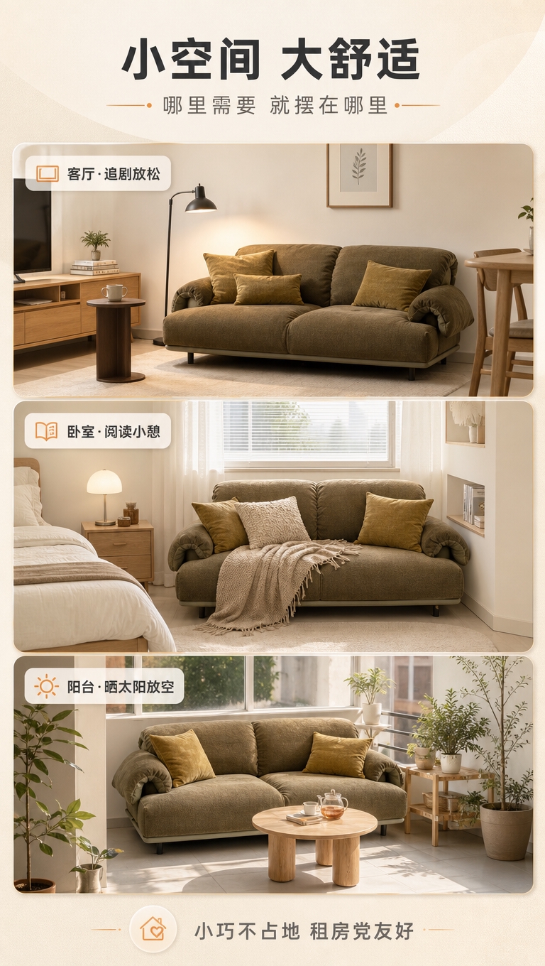 [商品] 使用【图1】简约方块懒人沙发；保留低矮方块造型、柔和… - 图片创意预览