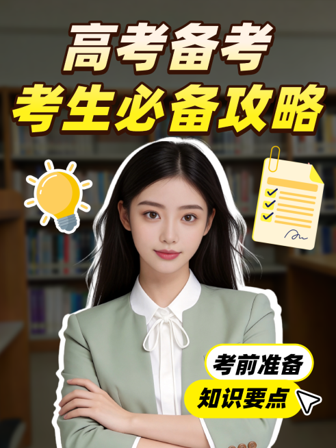 高考考生备考必备攻略大字人像爆款小红书封面预览效果