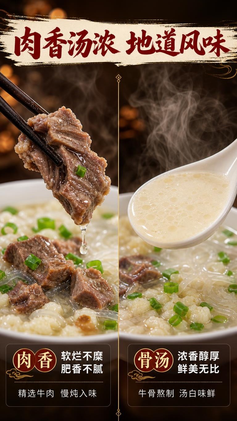 [商品] 使用【图5】碗装牛肉泡馍成品；保留牛肉片的深褐色、纹… - 图片创意预览