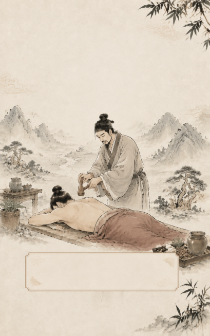 移除图片中所有的文字内容，保留原有的古风水墨背景和人物图案，保持整体风格不变预览效果