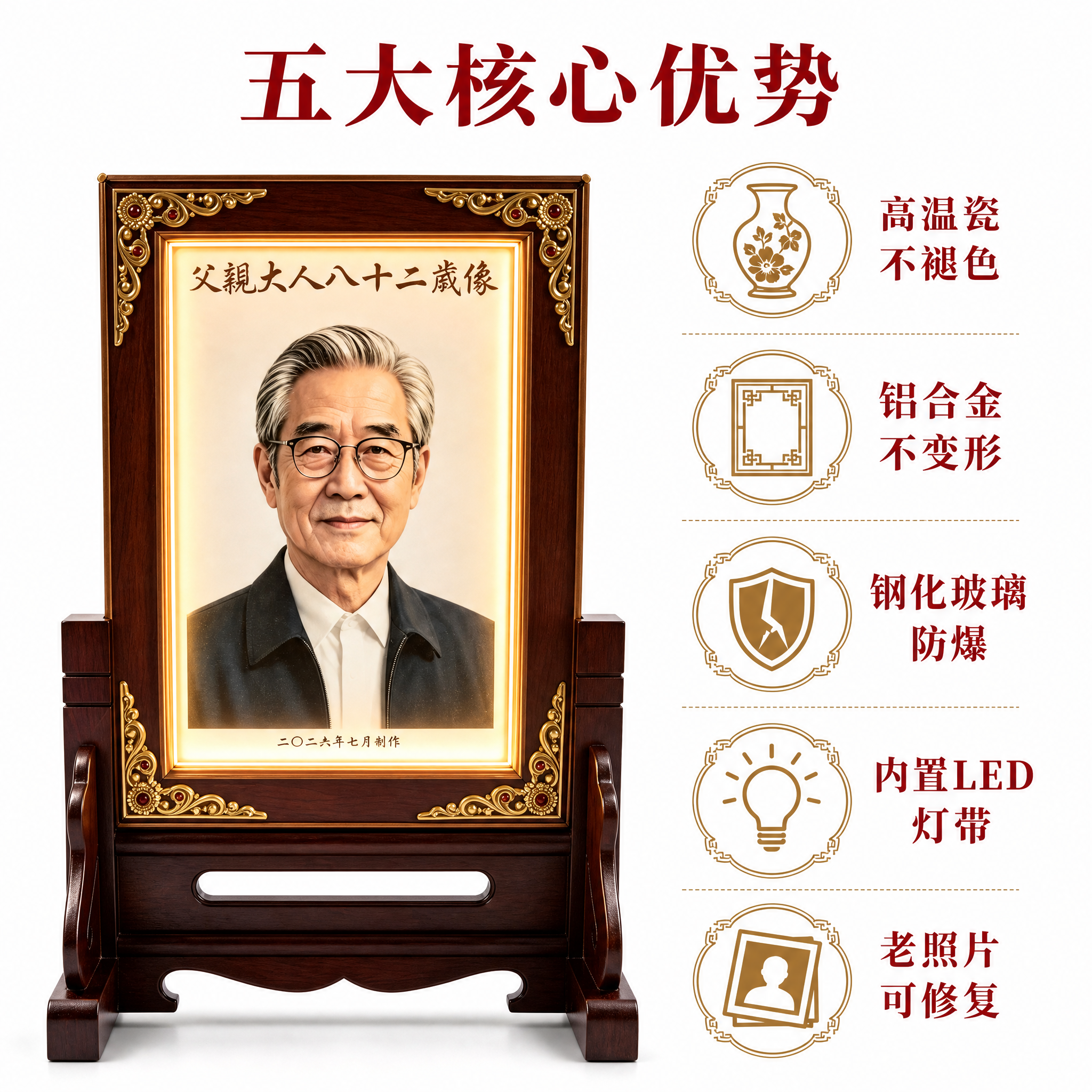 [主图-4] 白底卖点汇总主图。[氛围风格] 中式庄重素雅，白… - 图片创意预览