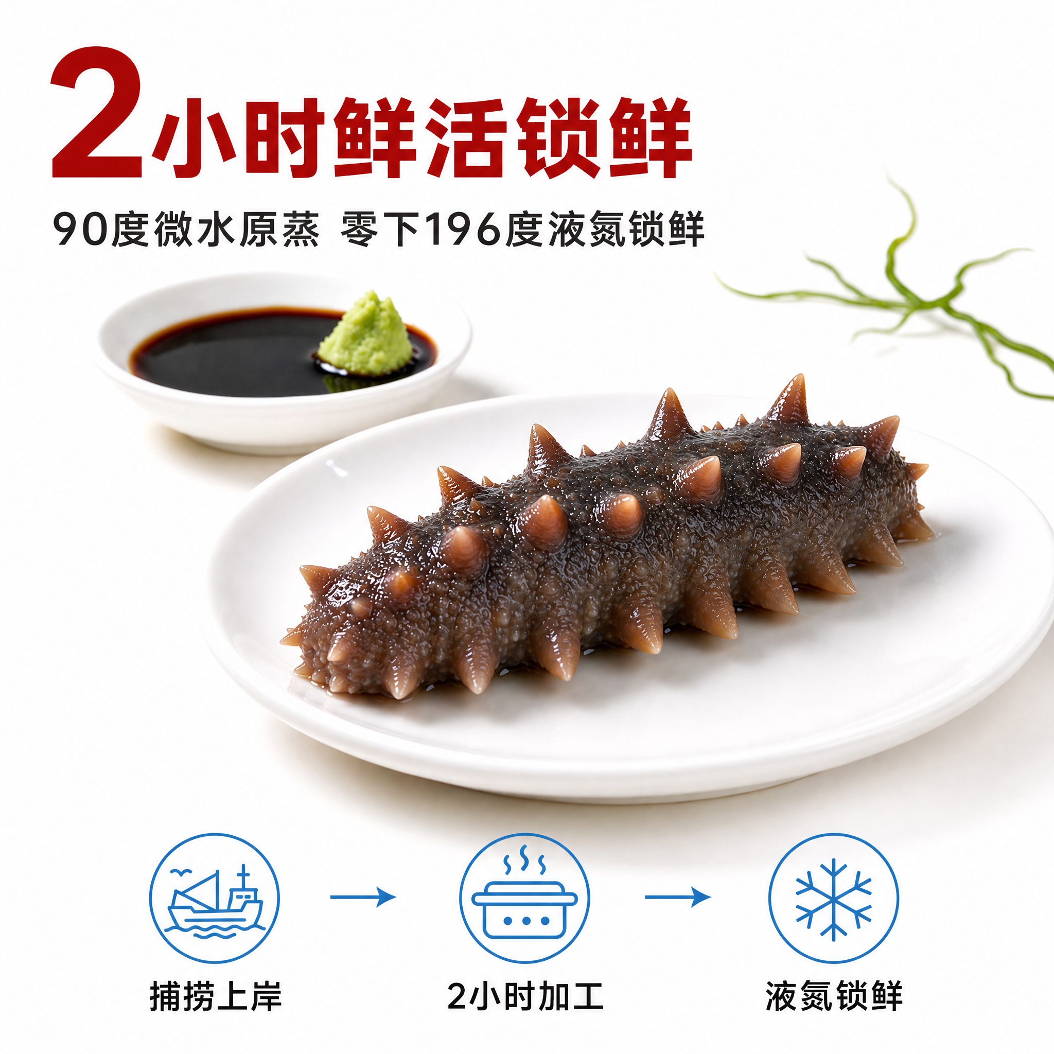 [主图-4] 大连辽刺参 加工工艺 2小时鲜活加工锁鲜 液氮锁… - 图片创意预览