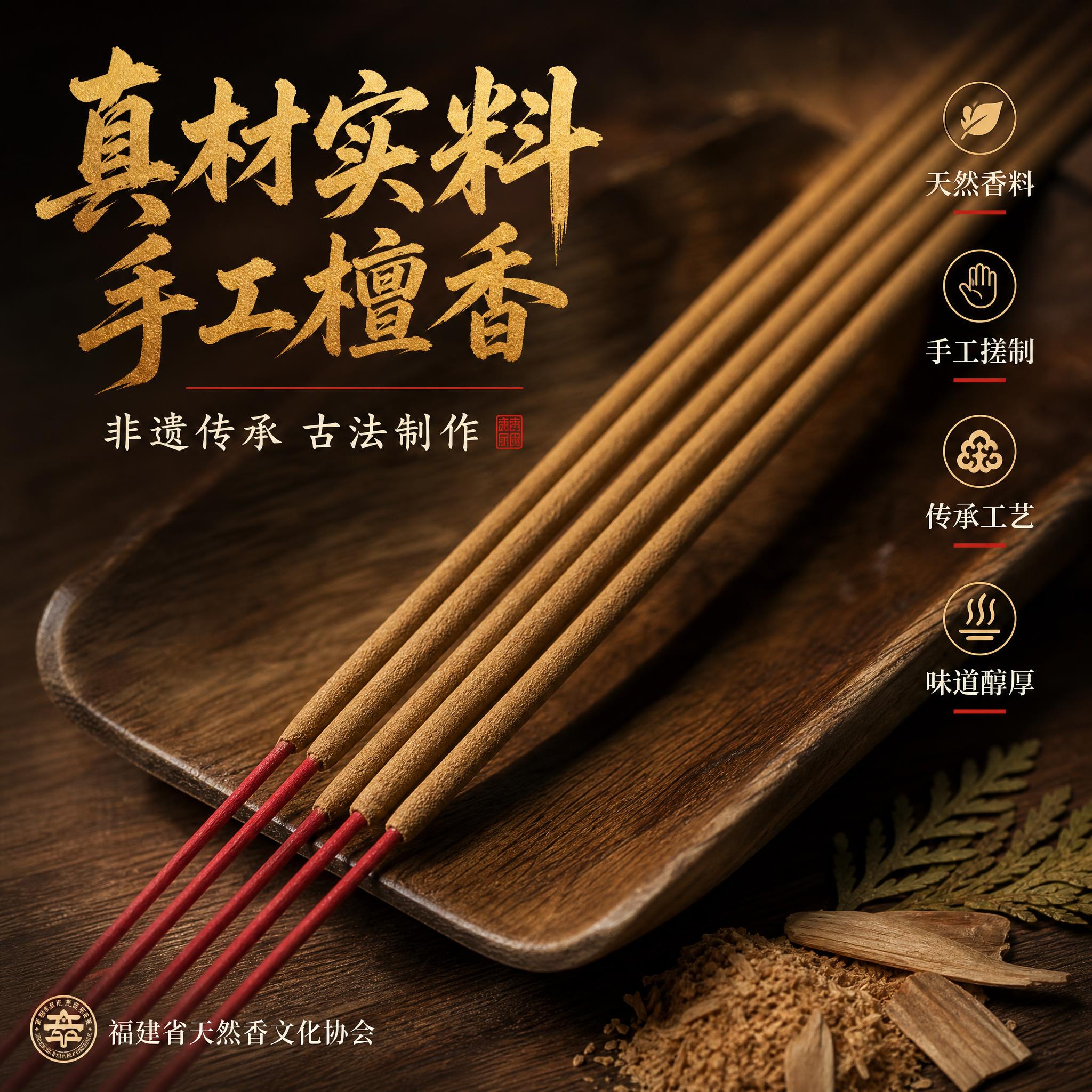 [主图-3] 材质品质：真材实料手工檀香，非遗制香工艺。 [统… - 图片创意预览
