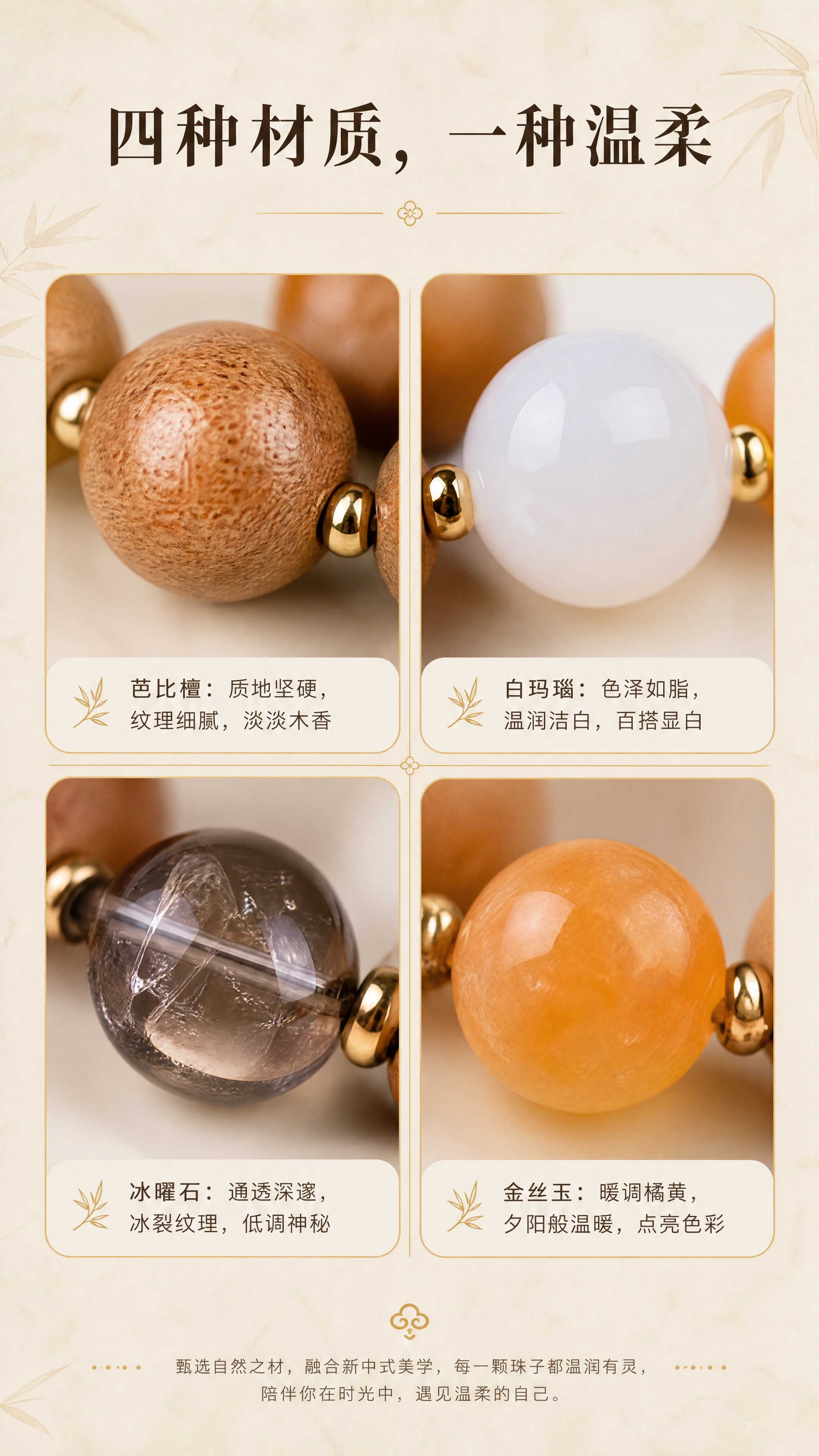 [商品] 使用【图1】新中式芭比檀双圈手串；分别提取四种珠子（… - 图片创意预览