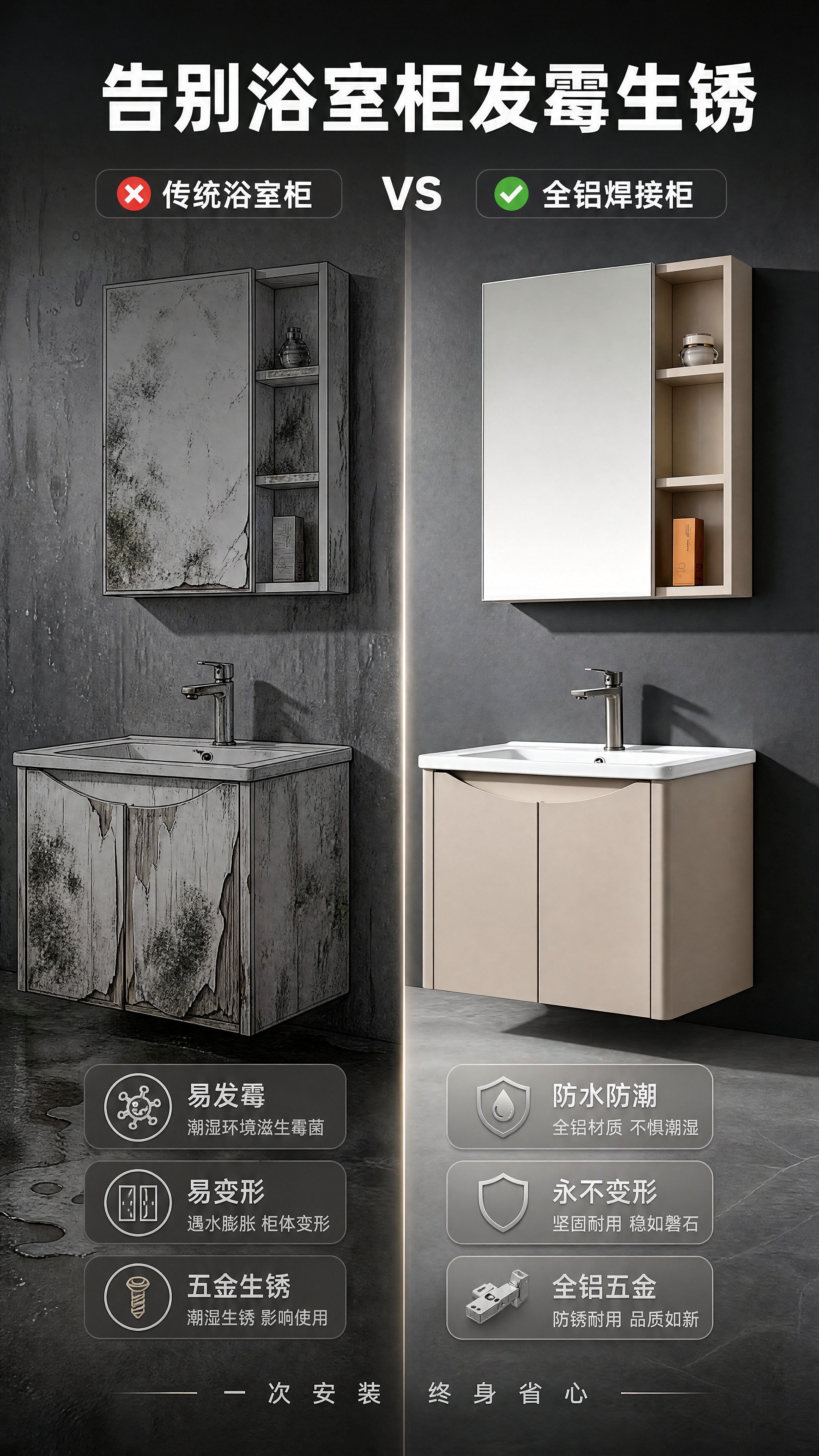 [商品] 使用【图2】全铝焊接浴室柜；保留柜体结构、颜色、陶瓷… - 图片创意预览