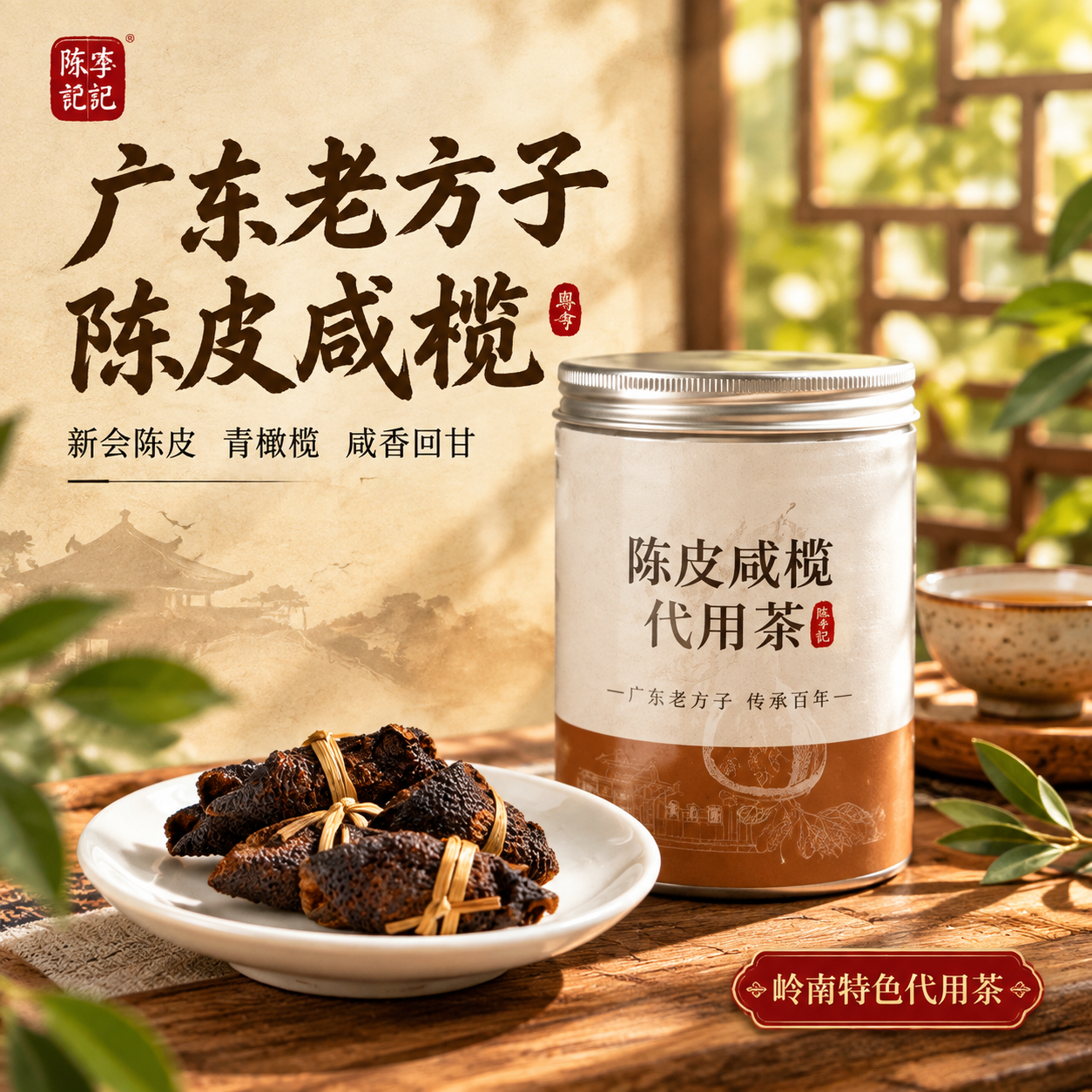 [主图-1] 广东老方子陈皮咸榄代用茶 首图点击率 突出岭南特… - 图片创意预览
