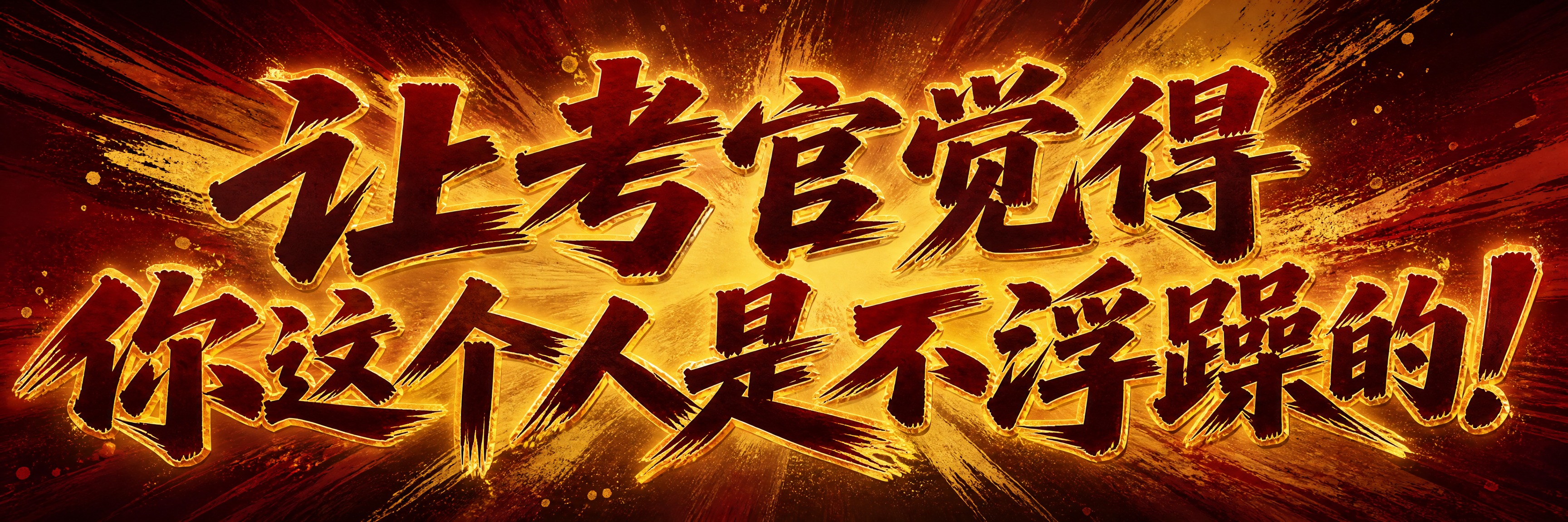 将图6的文字内容"让考官觉得你这个人是不浮躁的！"重新设计，参… - 图片创意预览
