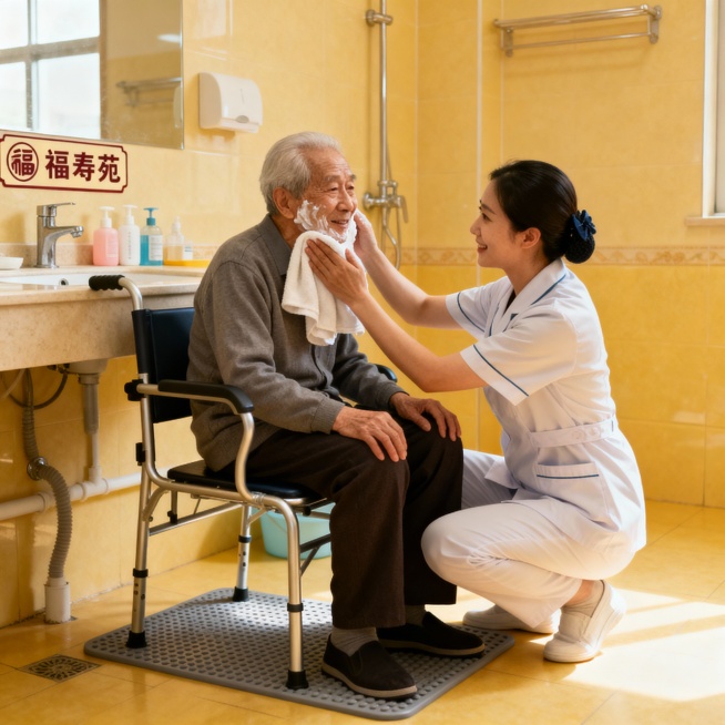 做一套关于功能照护服务的主图*1张+轮播图*3张，尺寸要求180PX*180PX，品牌名是”福寿苑“预览效果