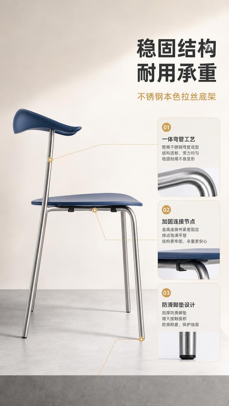[商品] 使用【图1】DY-8857餐椅青蓝色款；保留弧形靠背… - 图片创意预览
