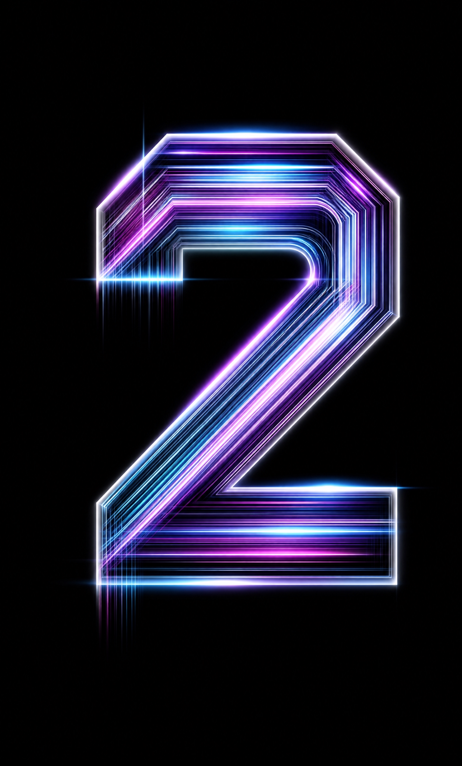 蓝紫渐变发光字体，纯黑色背景，干净的背景，创意黑体字体设计一个… - 图片创意预览