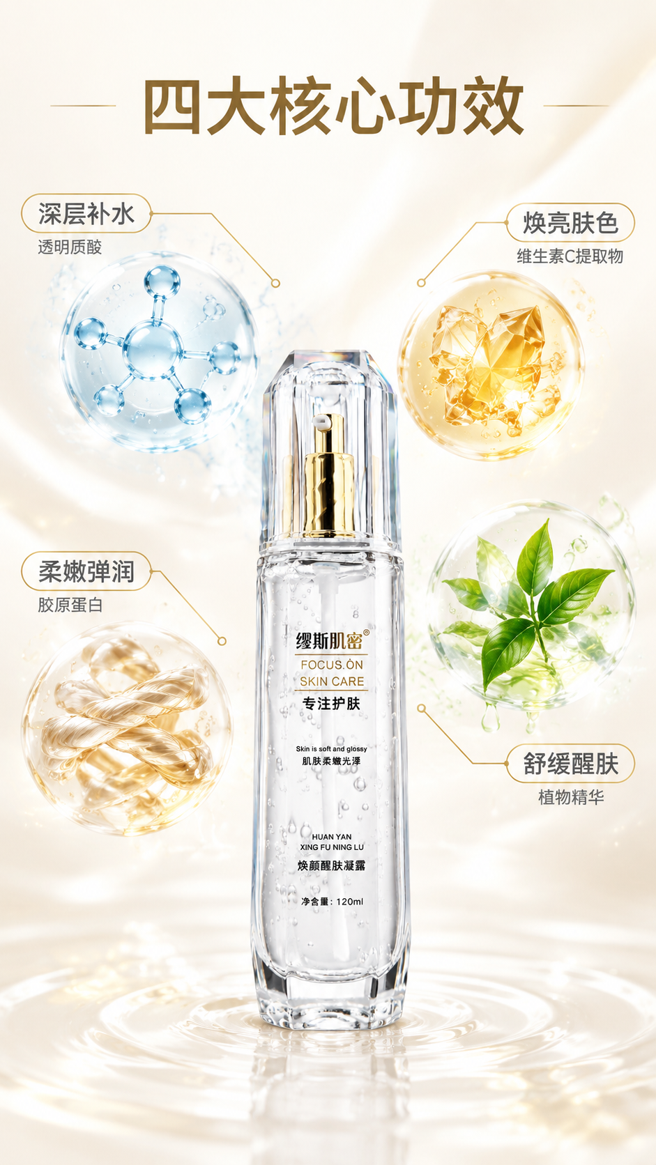 [主图-2] 核心功效成分解析，突出焕亮醒肤、水润保湿的核心卖… - 图片创意预览