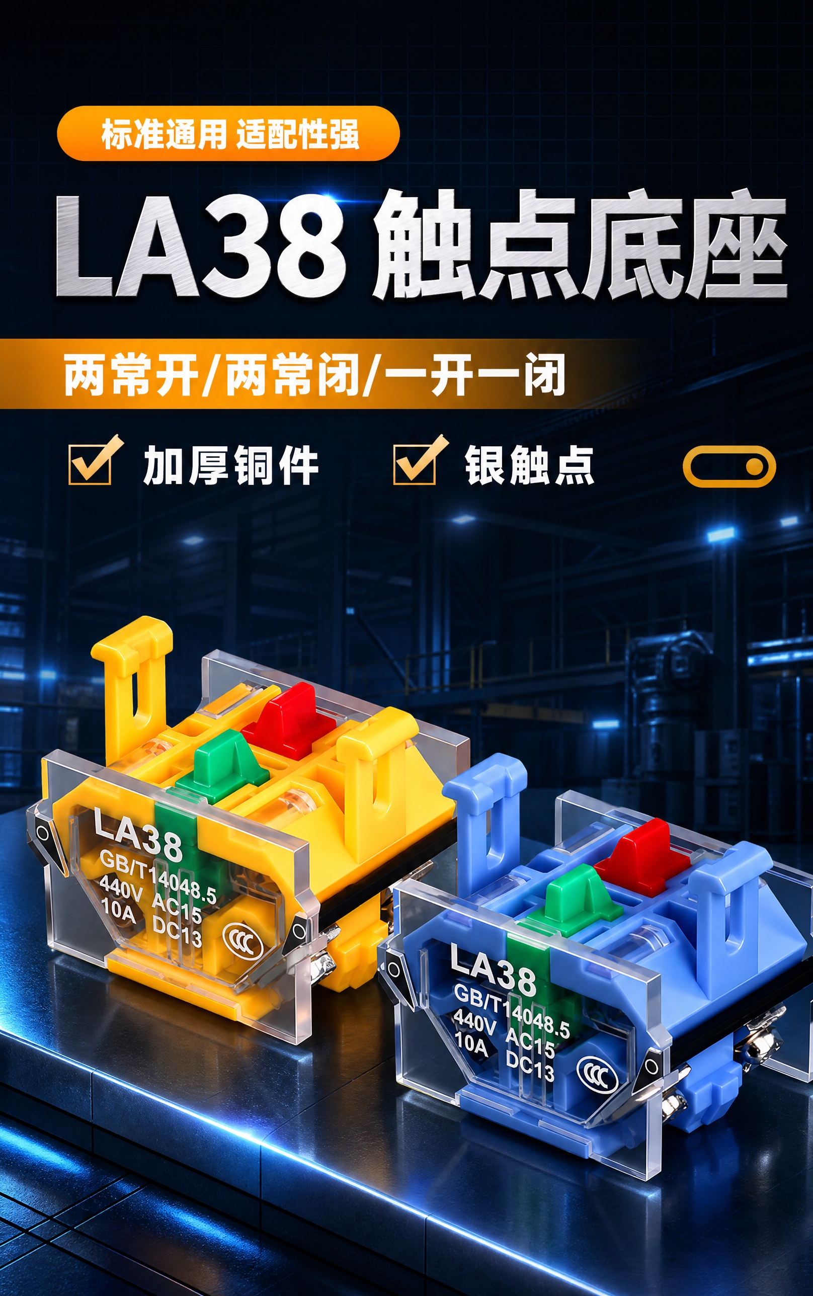 电商详情页头图长图，LA38触点底座产品头图，750px宽，深… - 图片创意预览
