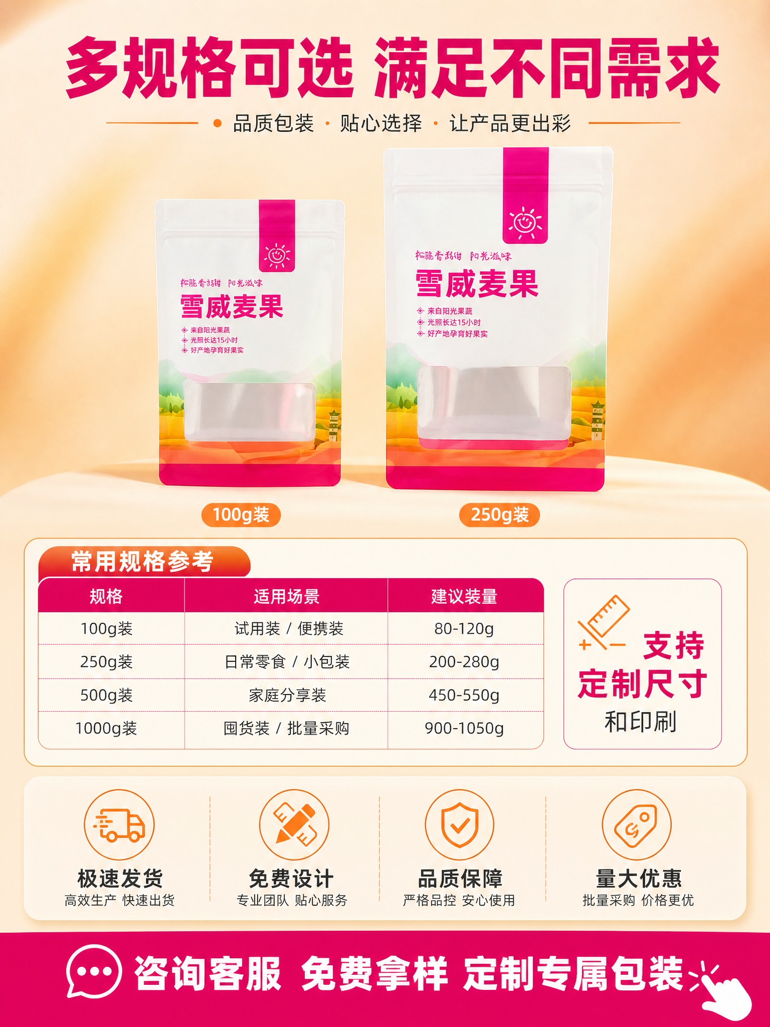 [商品] 使用【图1】自立镀铝自封包装袋；保留袋型、颜色、材质… - 图片创意预览