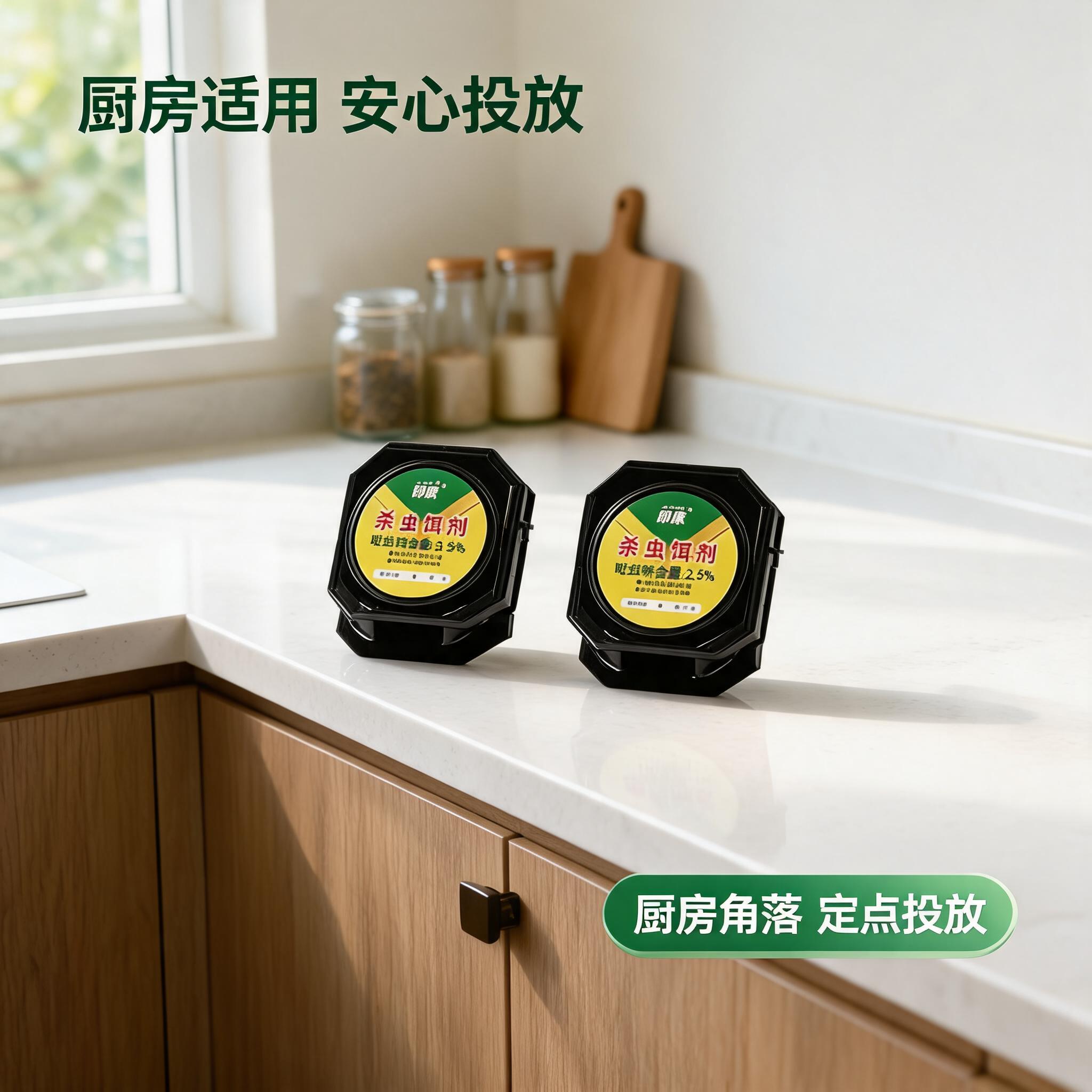 [主图-3] 厨房使用场景，杀虫饵剂在厨房环境中的实际放置展示… - 图片创意预览