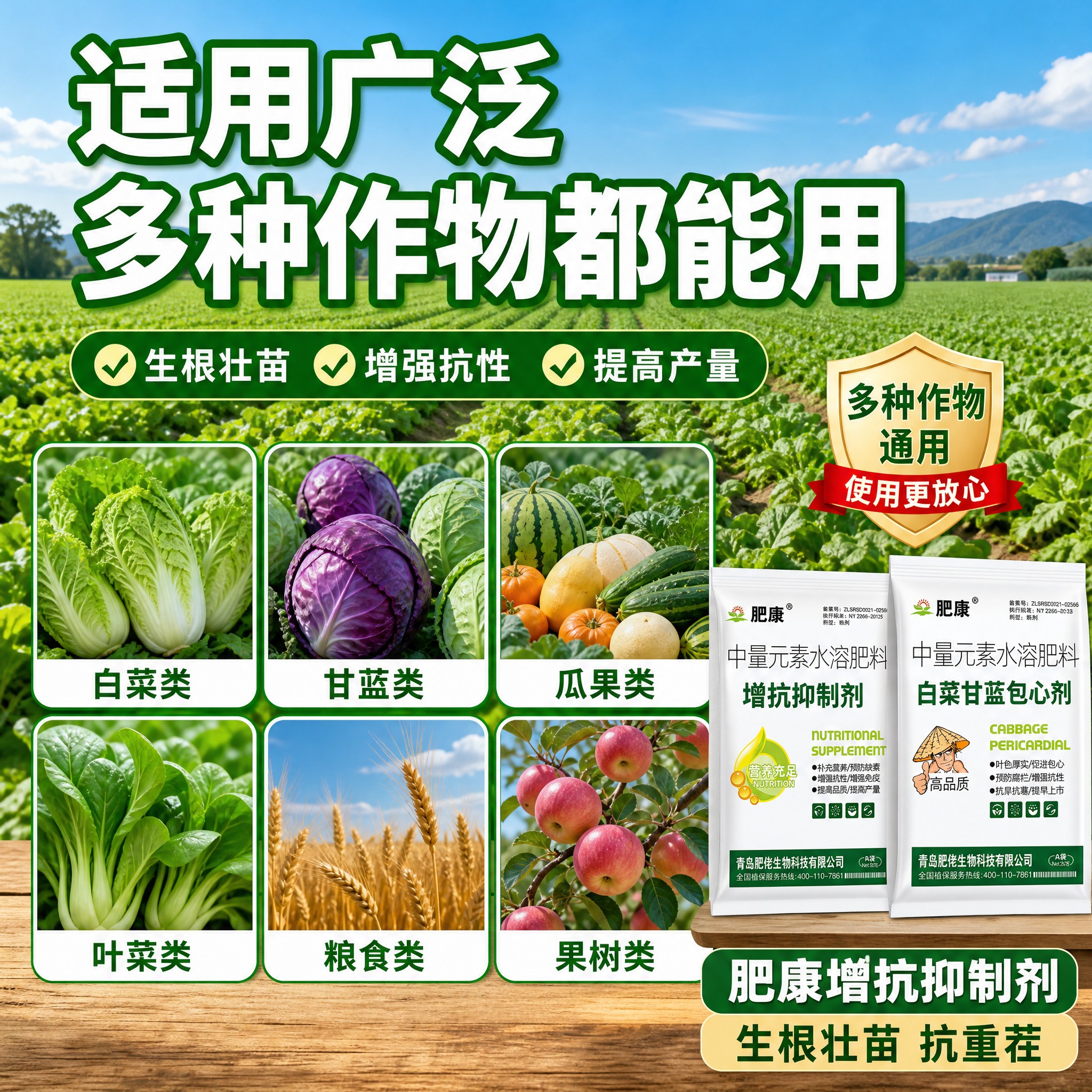 [主图-4] 肥康增抗抑制剂 使用场景 适用范围广 多种作物通… - 图片创意预览