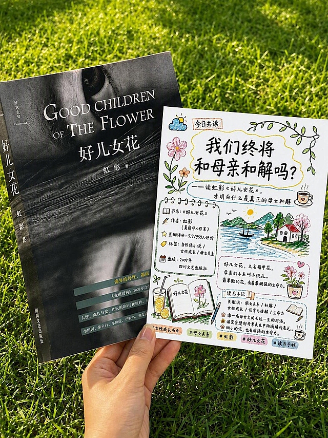 将图中的读书手账卡片的米黄色底色改为纯白色，保持卡片上的所有文字、插画、图案、排版完全不变，保持卡片外的背景（草地、书本、手等）完全不变，整体画面风格、光影、构图保持一致