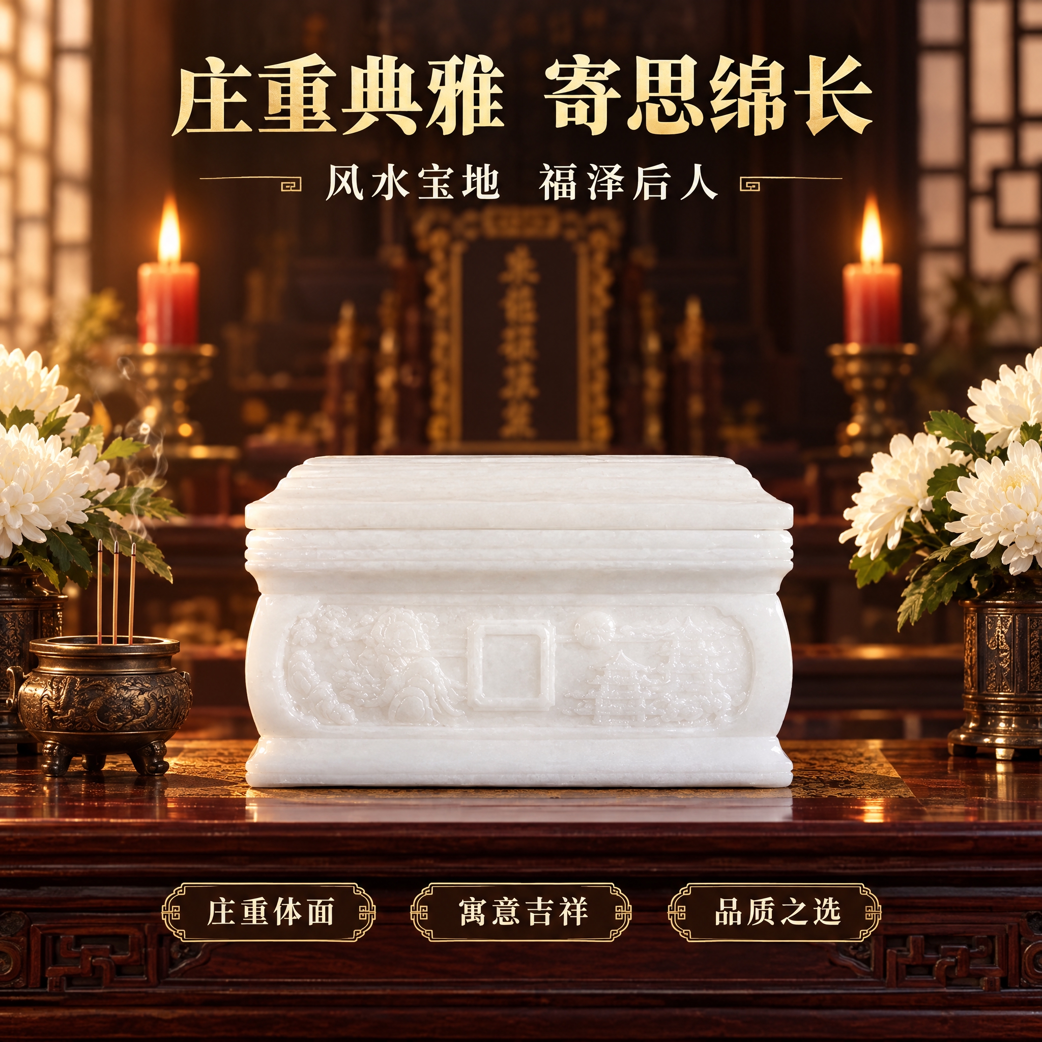 [主图-4] 场景与使用体验，主题：中式灵堂/供奉场景展示，感… - 图片创意预览