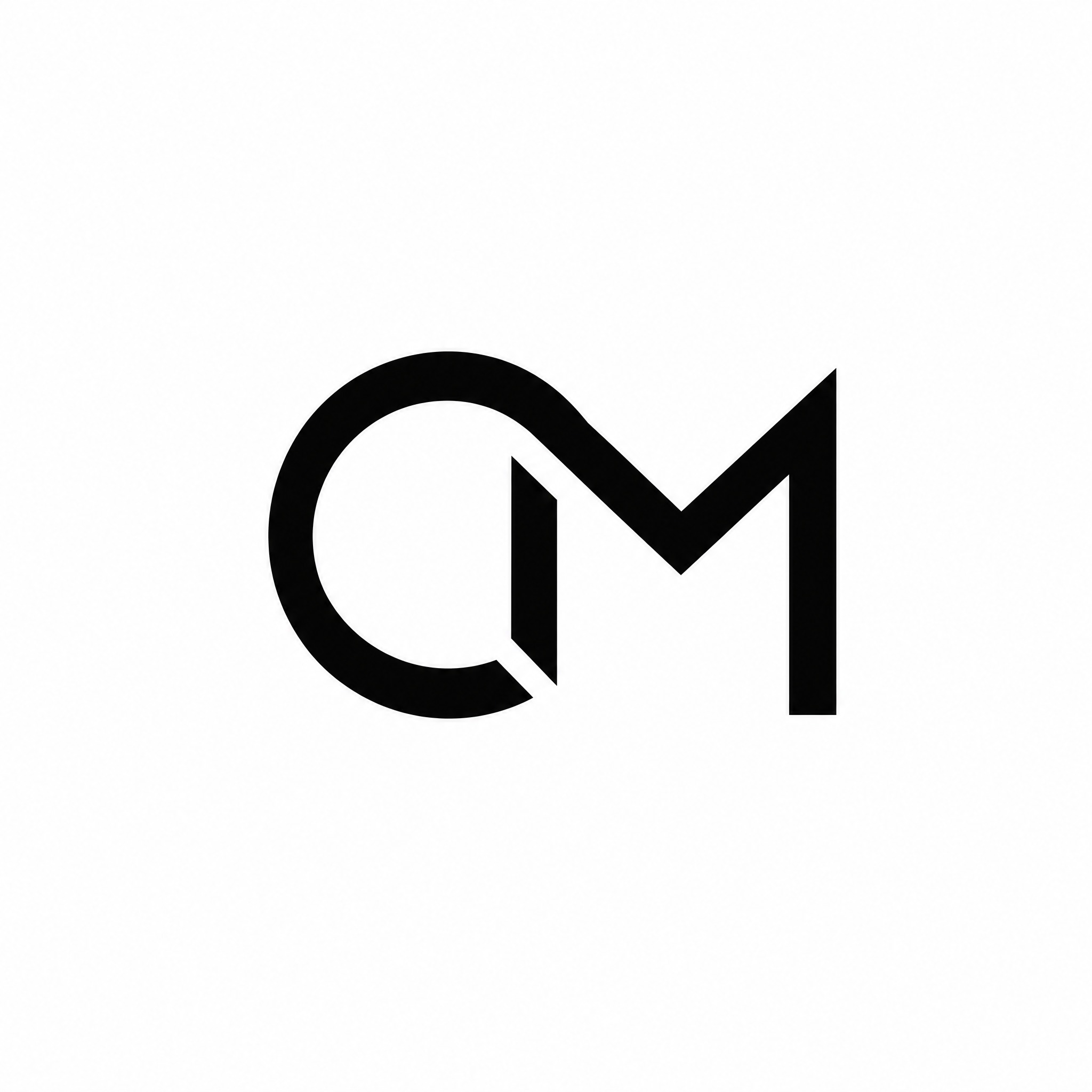 黑色字体，白色背景，干净的背景，创意无衬线字体设计两个字母"C… - 图片创意预览