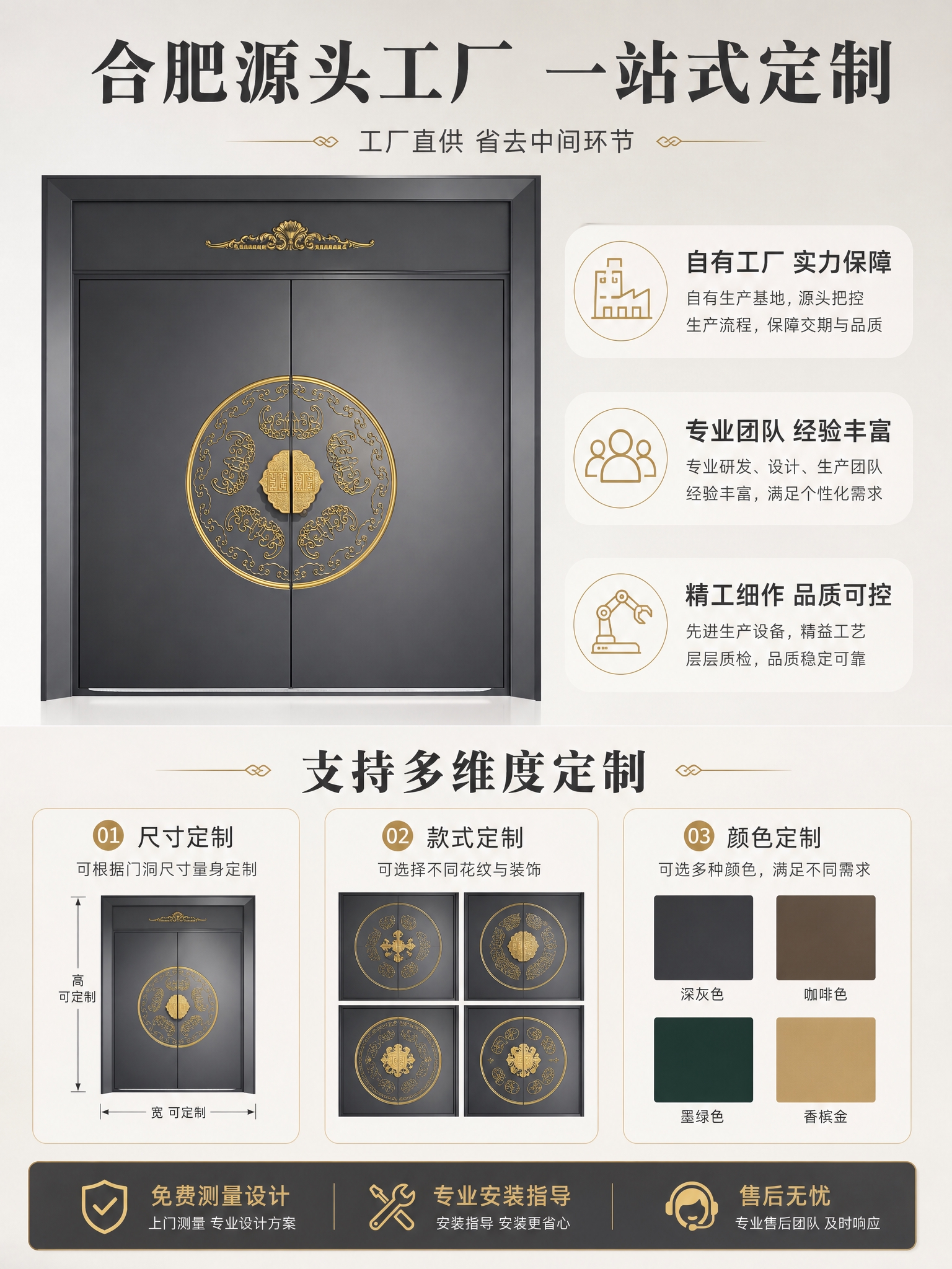 [商品] 使用【图1】五福祥云全铝对开门；保留双开门结构、暗灰… - 图片创意预览