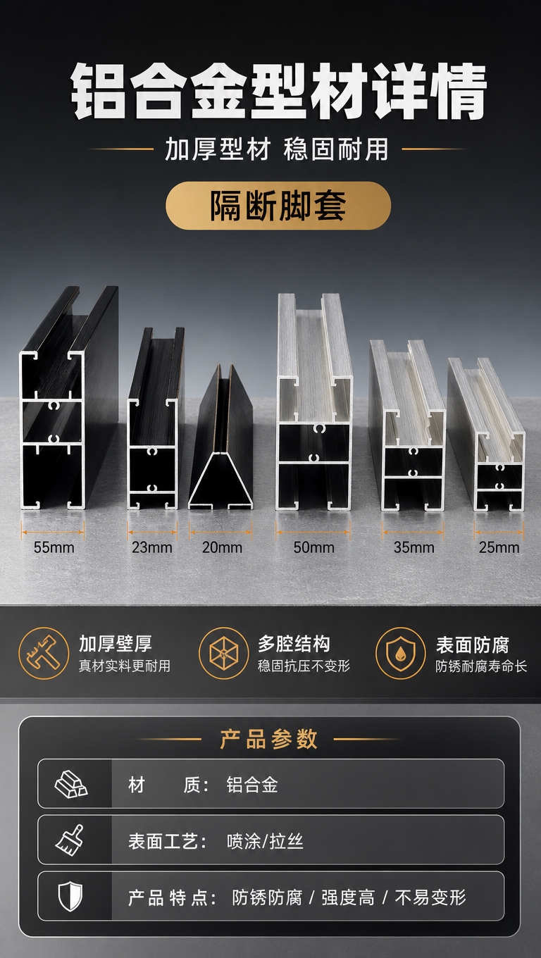 [商品] 使用【图4】黑色铝合金型材和【图5】银色铝合金型材（… - 图片创意预览