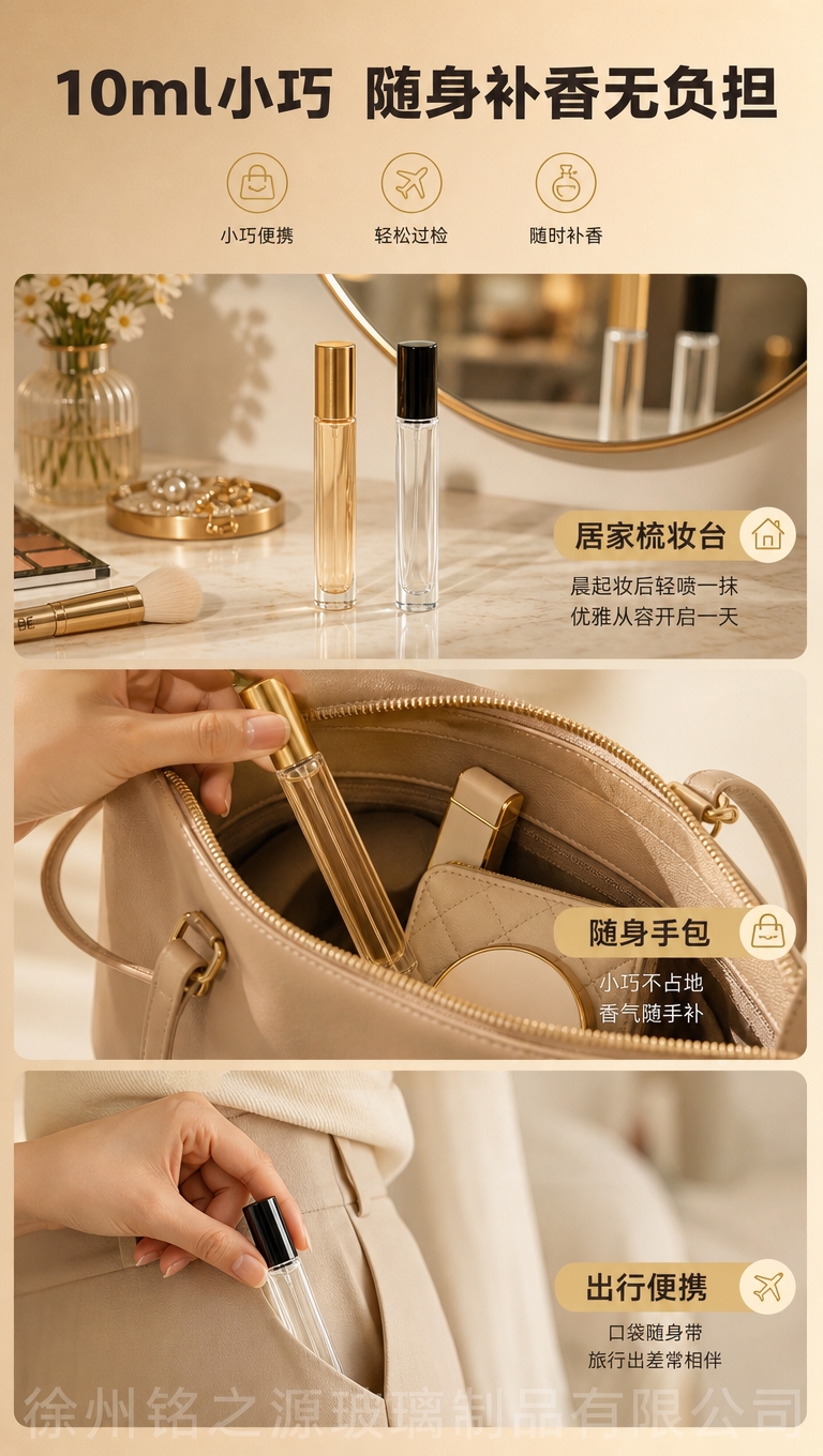 [商品] 使用【图3】圆瓶金色盖香水瓶 + 【图4】方瓶银色盖… - 图片创意预览