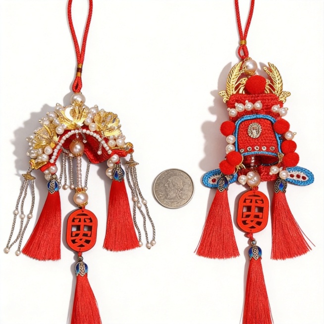 [Main Image 6] Show the product size reference of the Fengguan car hanging. Place the finished Fengg预览效果