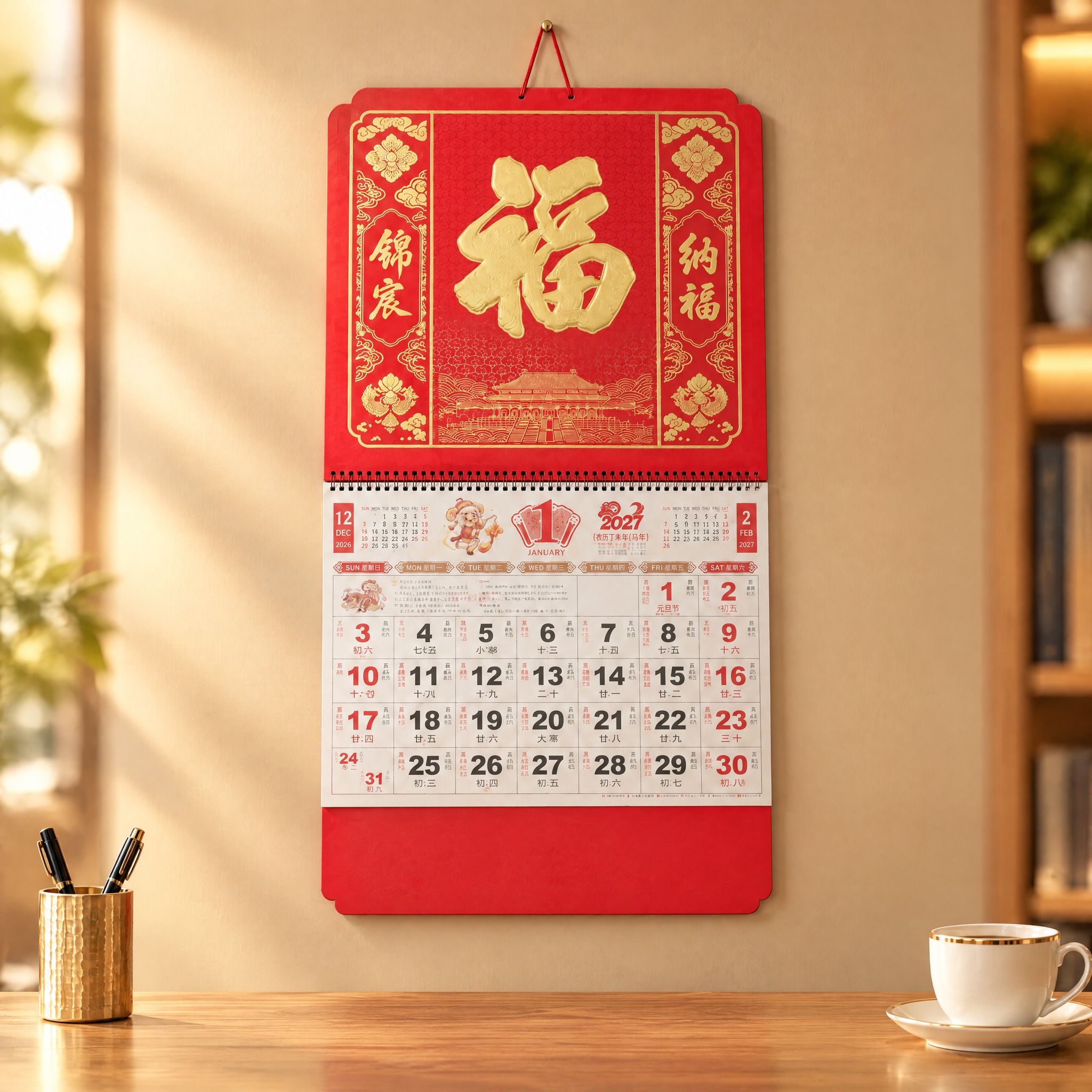 超写实办公室内静物摄影，暖色调办公背景，产品绝对突出占主导。挂… - 图片创意预览