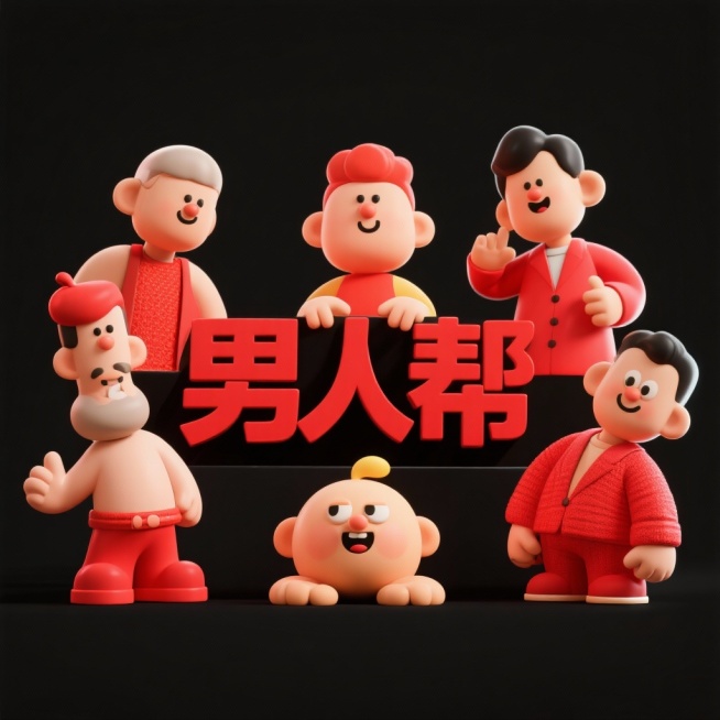 之前生成的图片都改为6个男人的预览效果