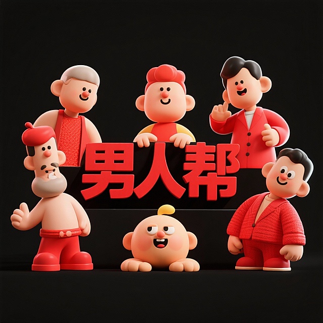 之前生成的图片都改为6个男人的