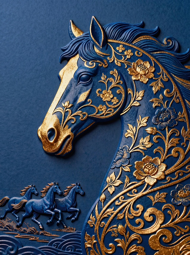 红色部分改成蓝色，金色部分不变，超高清8K