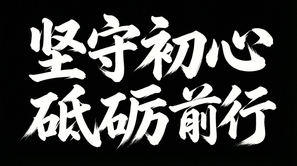 更换这文字“坚守初心 砥砺前行”预览效果