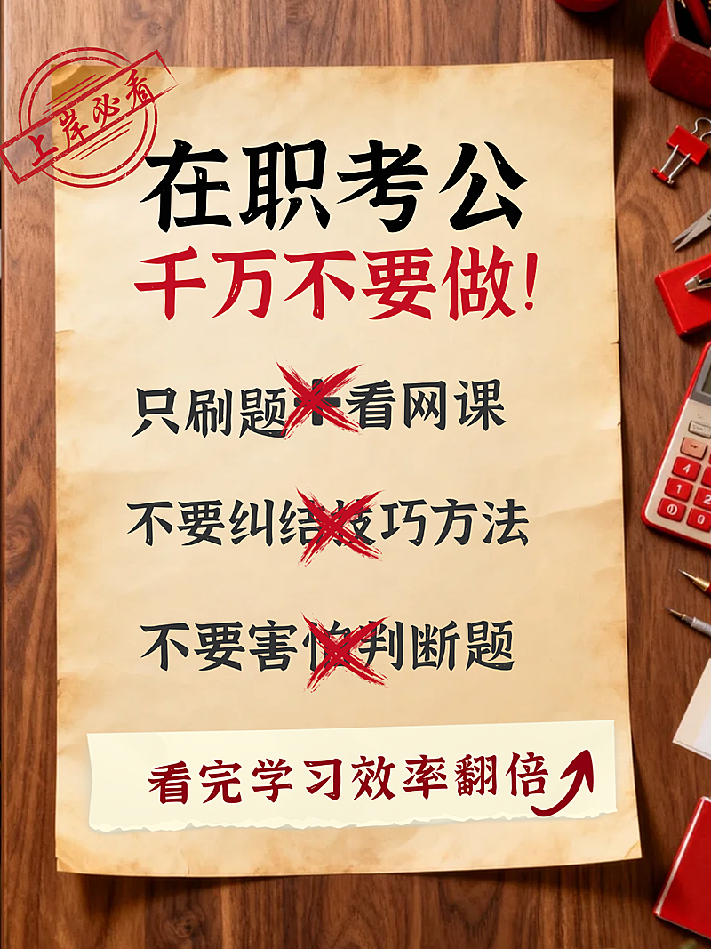 考公学习指南知识科普分享复古风小红书封面