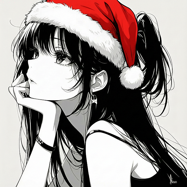 讲圣诞帽变成红色