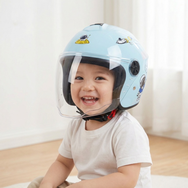 生成一张真实儿童佩戴的电商主图预览效果