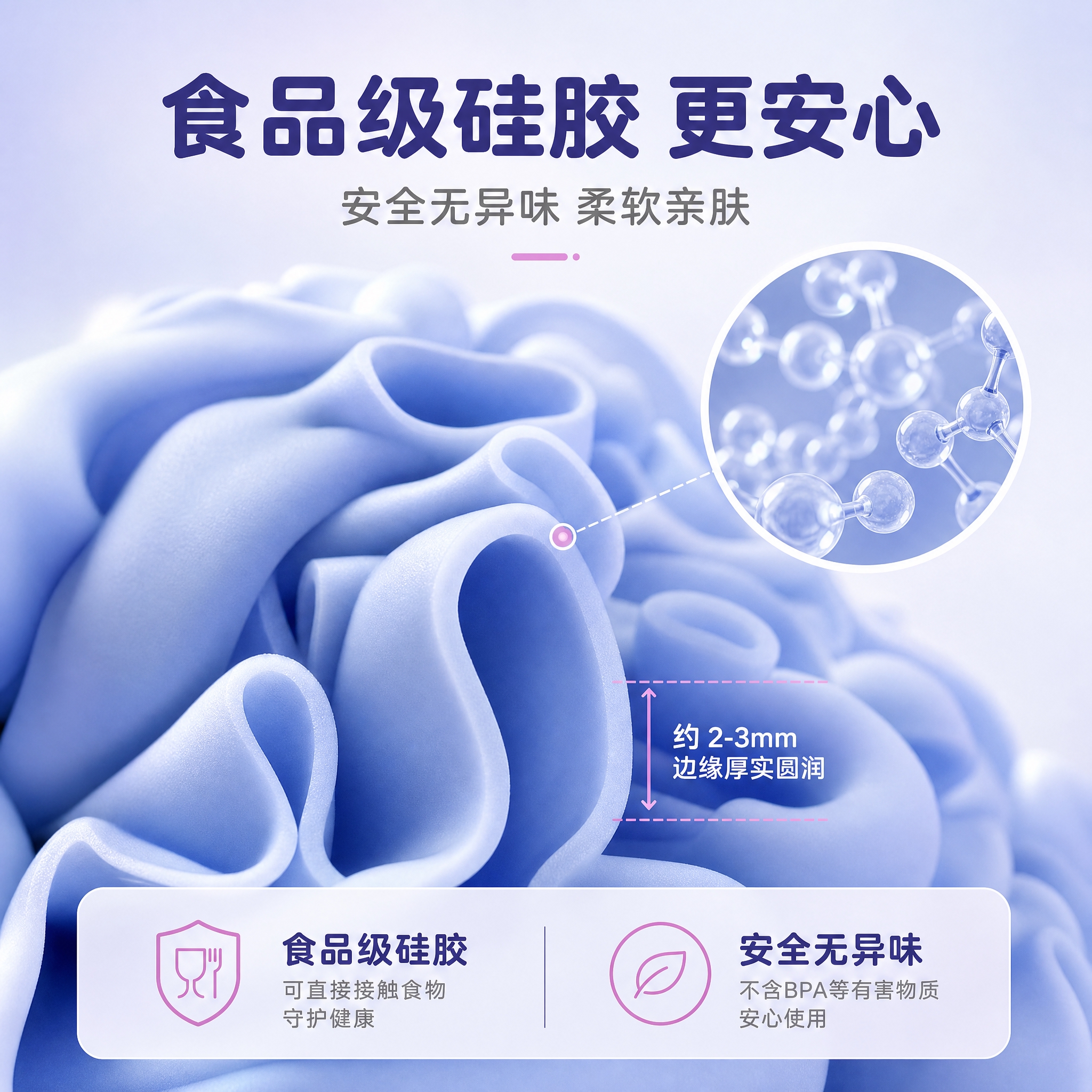 [主图-3] 材质细节与安全性，展示硅胶材质细腻质感与安全无毒… - 图片创意预览