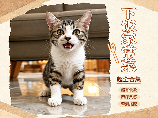 保持原图所有内容和布局不变，将图片比例调整为4:3，画面完整清晰，文字和猫咪形象保持原样