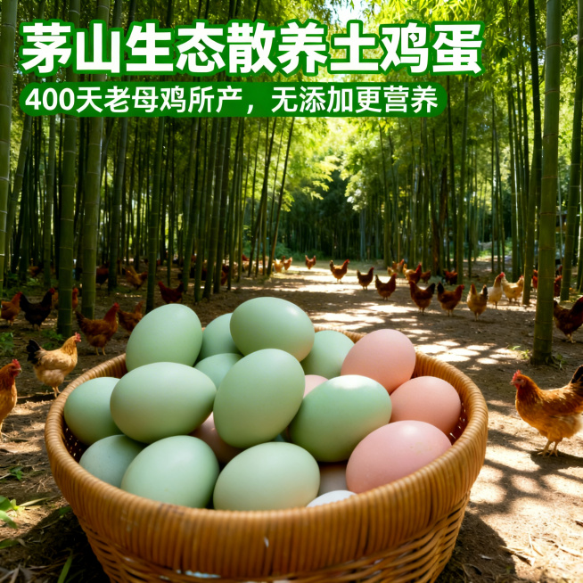 保持原图文案、尺寸和构图不变，将图片里的鸡蛋处理得更干净自然，去除鸡蛋表面多余脏污和斑点，保留蛋壳自然质感，整体画面保持自然真实预览效果