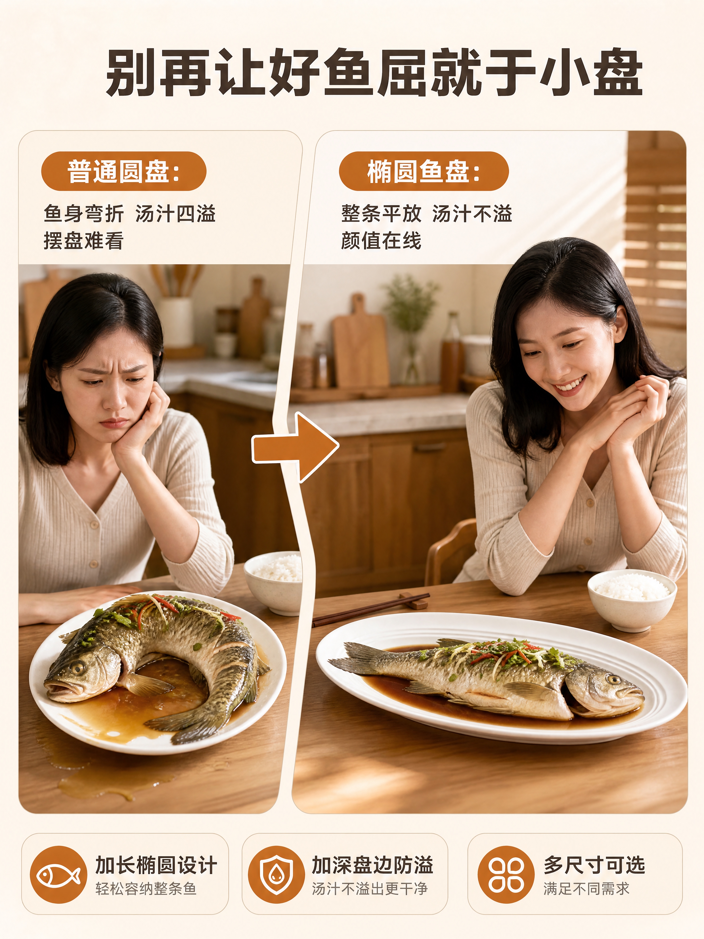 [商品] 使用【图2】海虹356盘（H066）14.5寸鱼盘；… - 图片创意预览