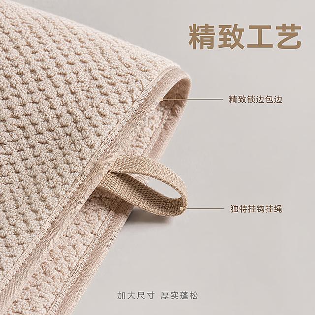 使用电商主图技能生成6张比例1:1的电商主图，适配平台为淘宝/天猫，商品为「图片1」，商品卖点为菠萝格浴巾加大加厚柔软吸水四季浴巾 沙滩巾，快速吸水/精致包边/独特挂钩设计 挂绳设计，方便悬挂/超柔质感 手感舒适柔软